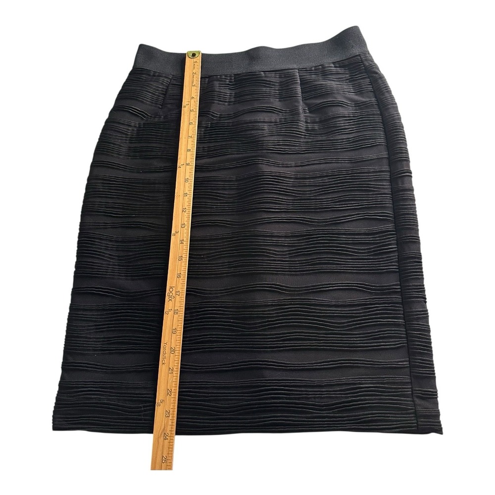 Alfani Skirt Women's Size 10( 32" X 24") Black Below Knee 1/4 Zip Back‎ Straight - Picture 6 of 10